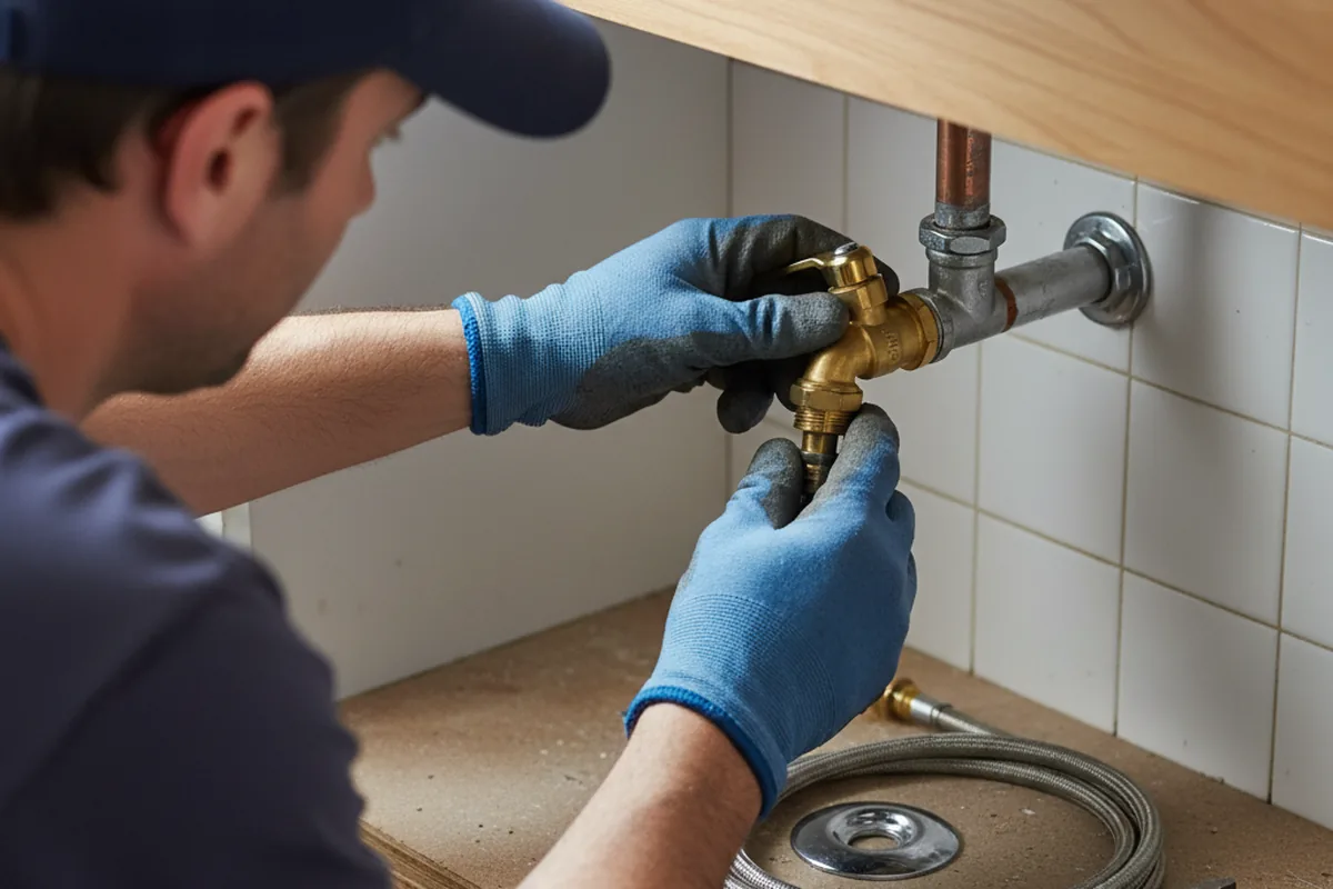 Shutoff valve and fitting work during Faucet and Fixture Repair in Midland